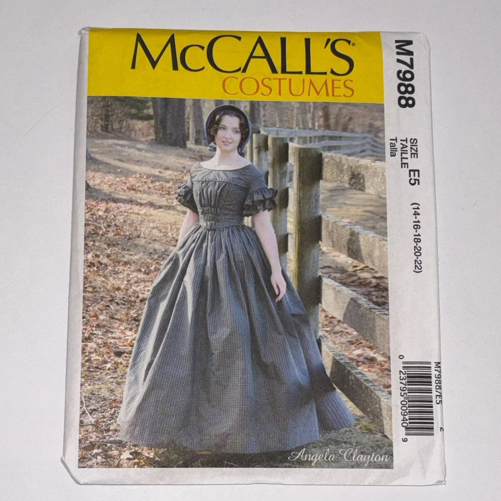 McCall's M7988 costume pattern Angela Clayton Victorian Dress Cosplay